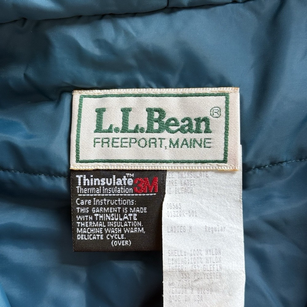 VTG 90s Womens Large LL Bean Pullover Aztec Hooded Anorak Windbreaker Jacket USA - Picture 12 of 16